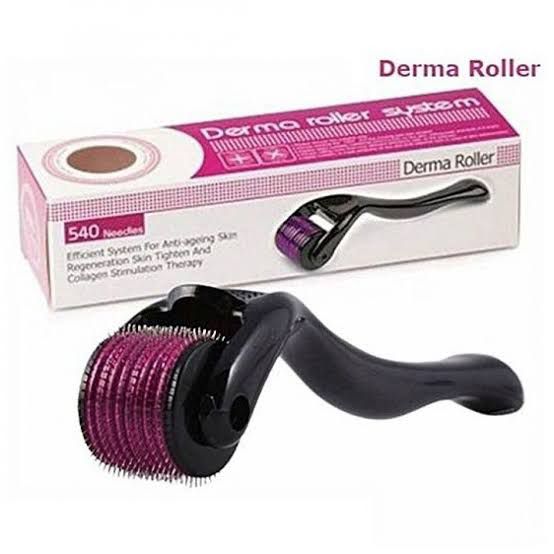 3 In 1 Combo Deal 1 Derma Roller (0.5mm) , Silicone Scalp Massage Brush , Oil Bottle