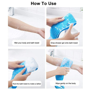 Double Side Bath Towel Scrubber (random Color)