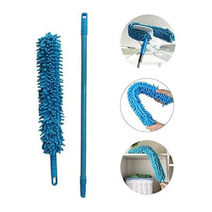 Fan Duster Flexible Micro Fiber Duster With Telescopic Stainless Steel Handle For Fan Cleaning Specially (random Color)